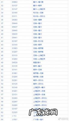 福州厦门动车时刻表