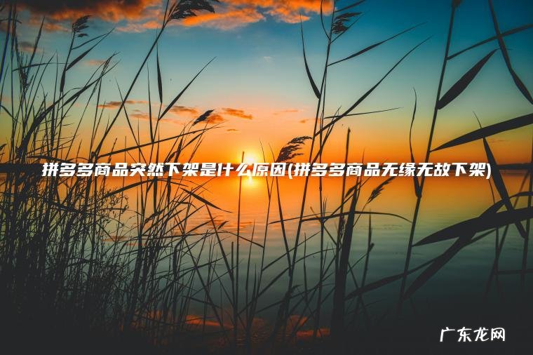 拼多多商品突然下架是什么原因(拼多多商品无缘无故下架)