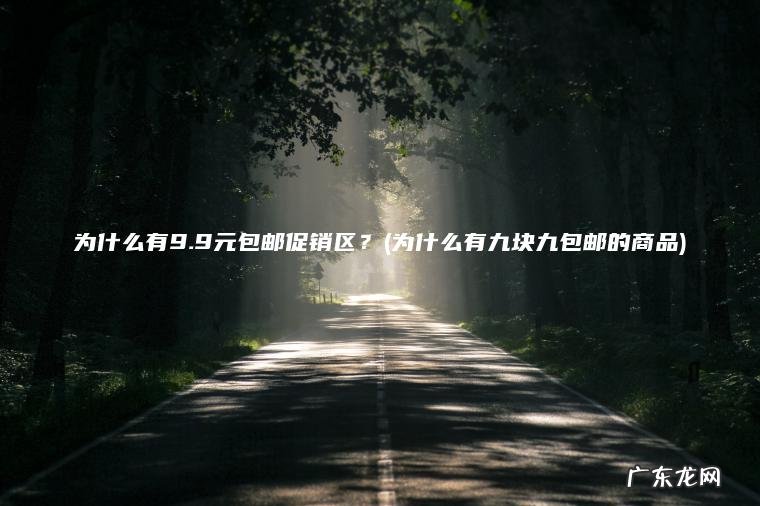 为什么有9.9元包邮促销区？(为什么有九块九包邮的商品)