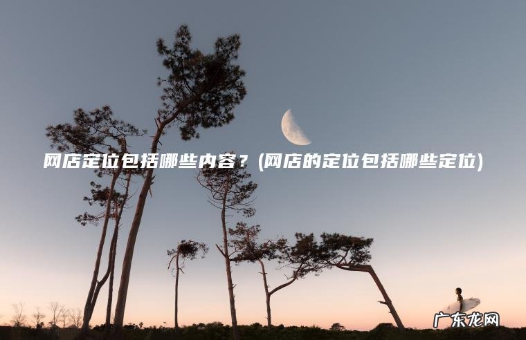网店定位包括哪些内容？(网店的定位包括哪些定位)