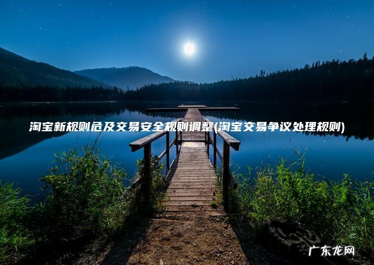 淘宝新规则危及交易安全规则调整(淘宝交易争议处理规则)