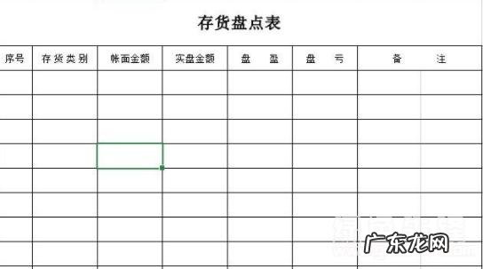 库存商品盘点表