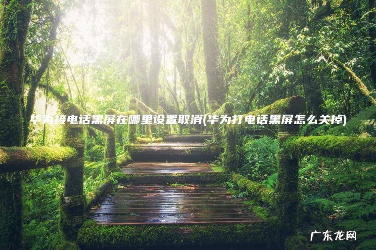 华为接电话黑屏在哪里设置取消(华为打电话黑屏怎么关掉)