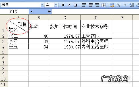 表格怎么画斜线