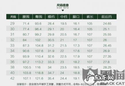 裤子腰围尺码怎么算