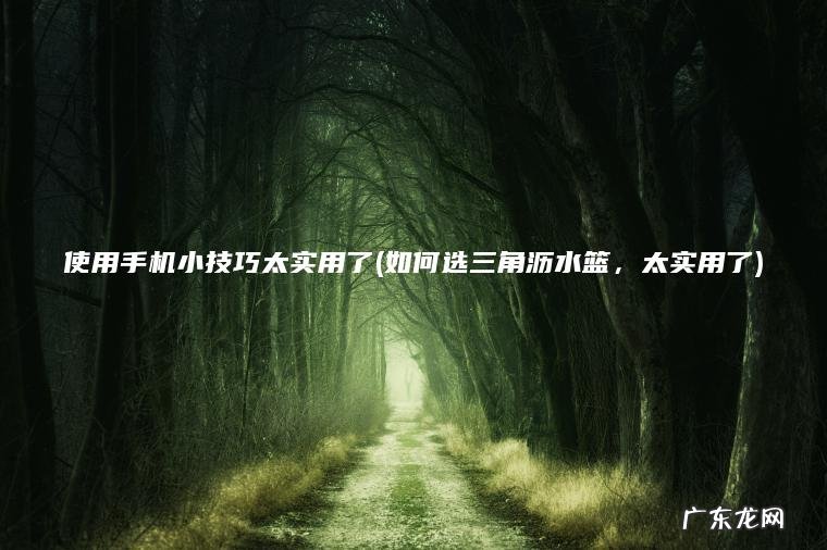使用手机小技巧太实用了(如何选三角沥水篮，太实用了)