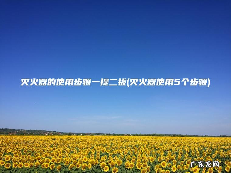 灭火器的使用步骤一提二拔(灭火器使用5个步骤)