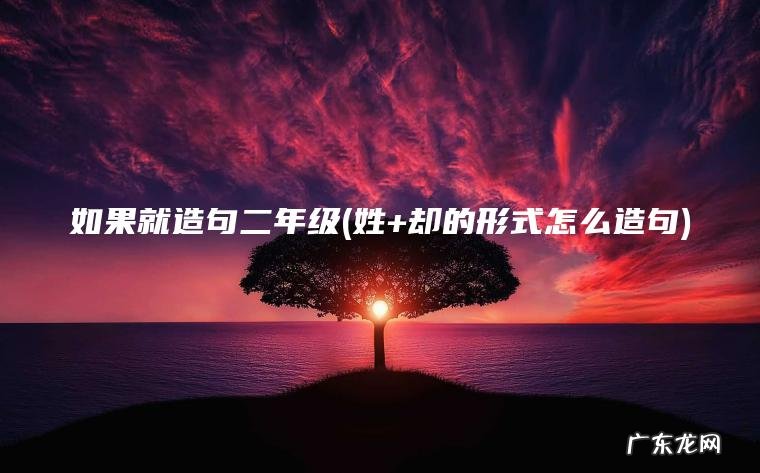 如果就造句二年级(姓+却的形式怎么造句)