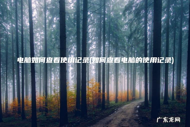电脑如何查看使用记录(如何查看电脑的使用记录)