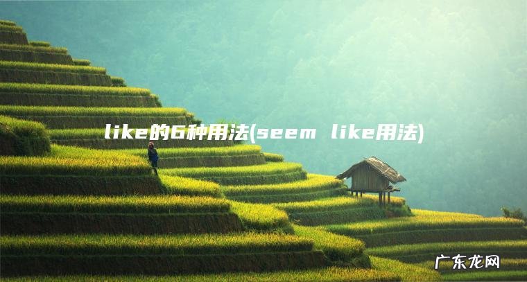 like的6种用法(seem like用法)