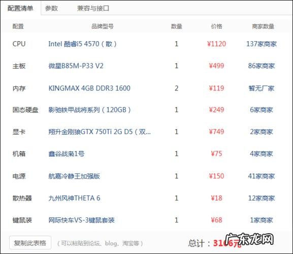 3000元电脑配置单