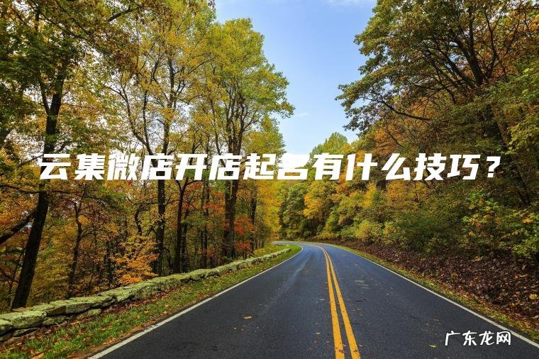 云集微店开店起名有什么技巧？