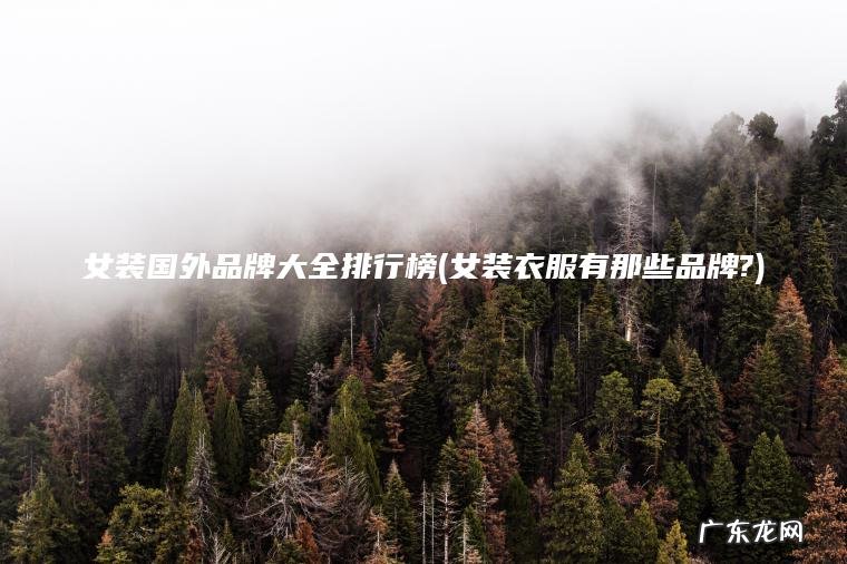 女装国外品牌大全排行榜(女装衣服有那些品牌?)