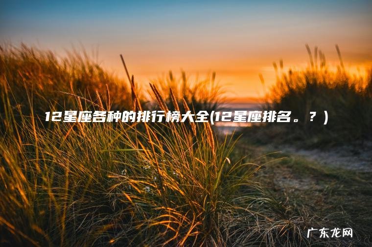 12星座各种的排行榜大全(12星座排名 。 ？)