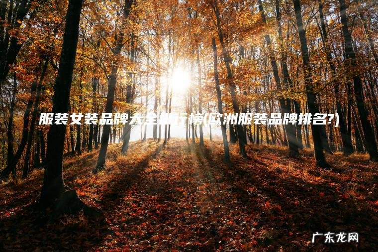 服装女装品牌大全排行榜(欧洲服装品牌排名?)
