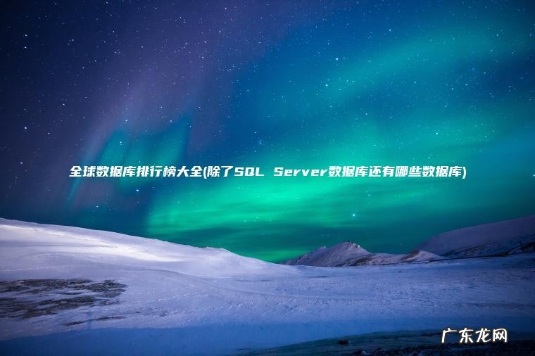 除了SQL Server数据库还有哪些数据库 全球数据库排行榜大全