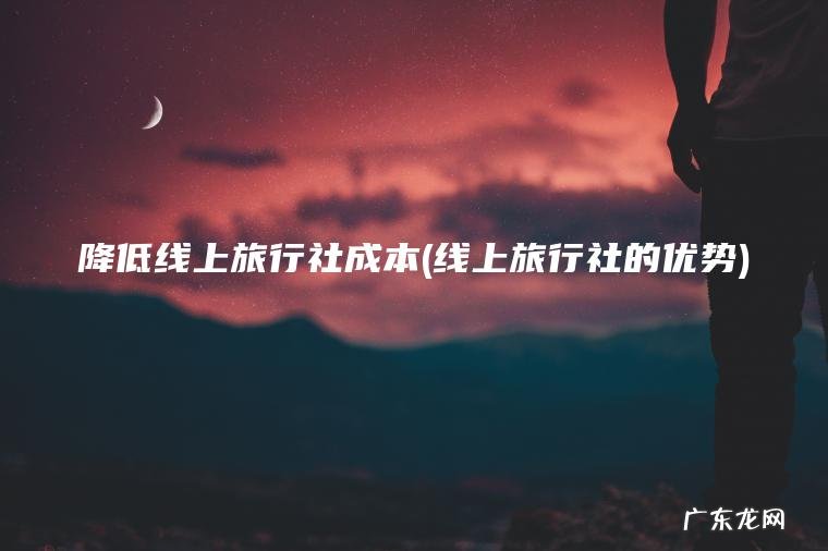 降低线上旅行社成本(线上旅行社的优势)