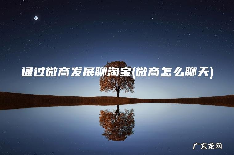 通过微商发展聊淘宝(微商怎么聊天)