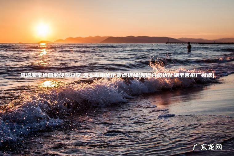 资深淘宝运营的经验分享:怎么着重优化重点指标(如何分析优化淘宝客推广数据)