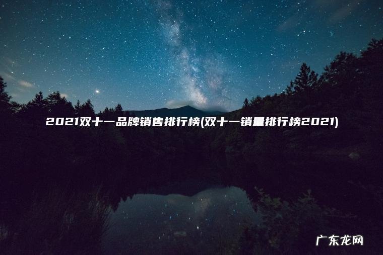 2021双十一品牌销售排行榜(双十一销量排行榜2021)