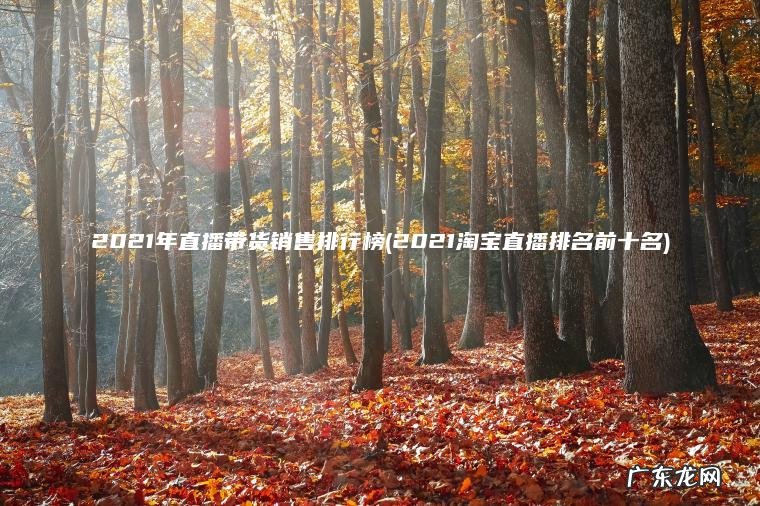 2021淘宝直播排名前十名 2021年直播带货销售排行榜