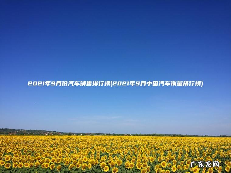 2021年9月份汽车销售排行榜(2021年9月中国汽车销量排行榜)