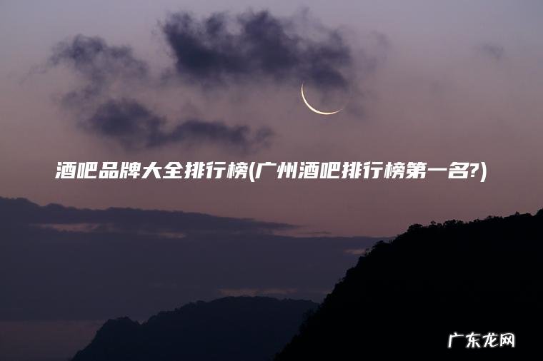 酒吧品牌大全排行榜(广州酒吧排行榜第一名?)