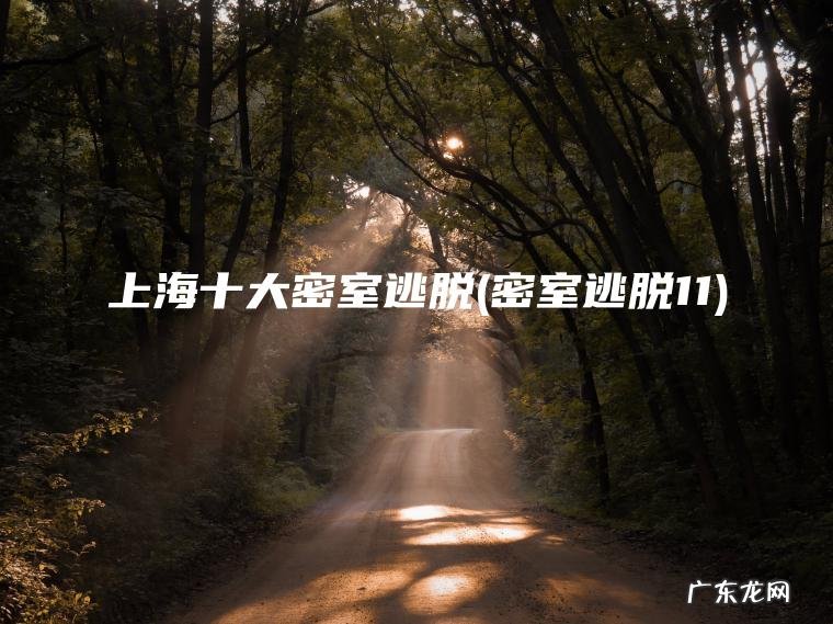 上海十大密室逃脱(密室逃脱11)