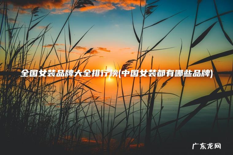 全国女装品牌大全排行榜(中国女装都有哪些品牌)