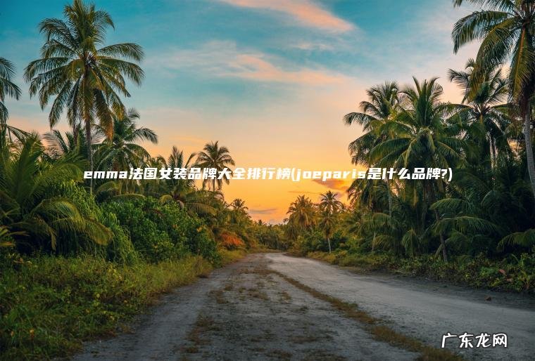 emma法国女装品牌大全排行榜(joeparis是什么品牌?)