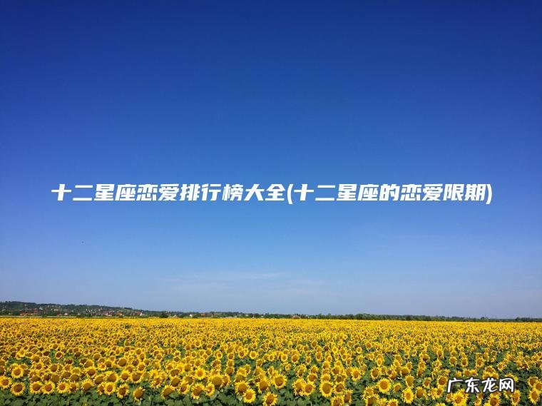 十二星座恋爱排行榜大全(十二星座的恋爱限期)