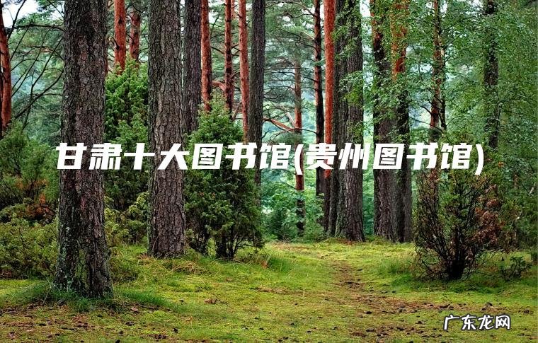 甘肃十大图书馆(贵州图书馆)