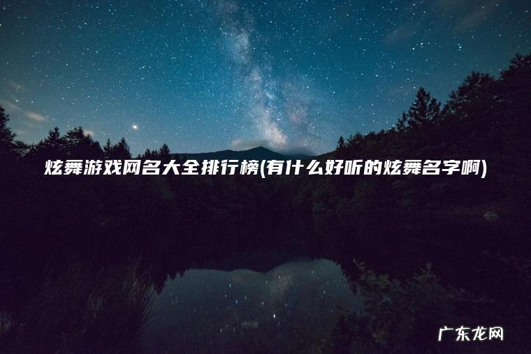 炫舞游戏网名大全排行榜(有什么好听的炫舞名字啊)