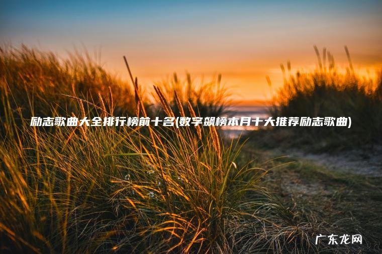 励志歌曲大全排行榜前十名(数字飙榜本月十大推荐励志歌曲)