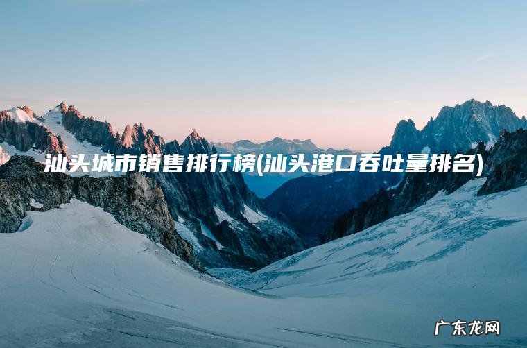 汕头城市销售排行榜(汕头港口吞吐量排名)