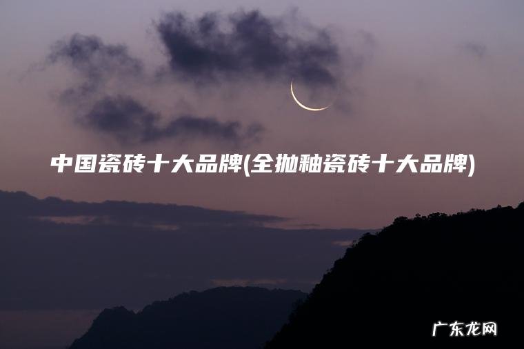 中国瓷砖十大品牌(全抛釉瓷砖十大品牌)