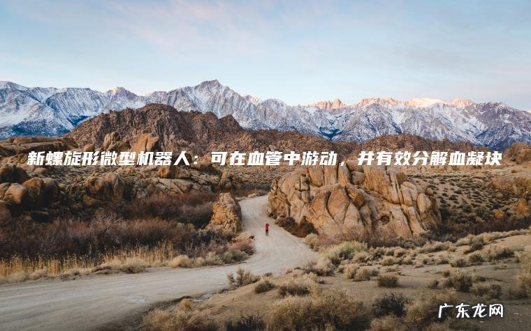 新螺旋形微型机器人：可在血管中游动 ， 并有效分解血凝块