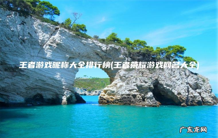 王者游戏昵称大全排行榜(王者荣耀游戏网名大全)