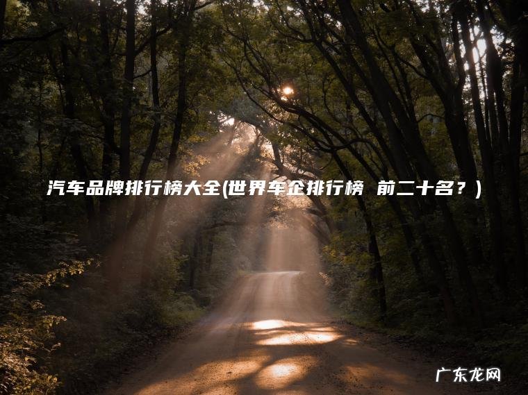 汽车品牌排行榜大全(世界车企排行榜 前二十名？)