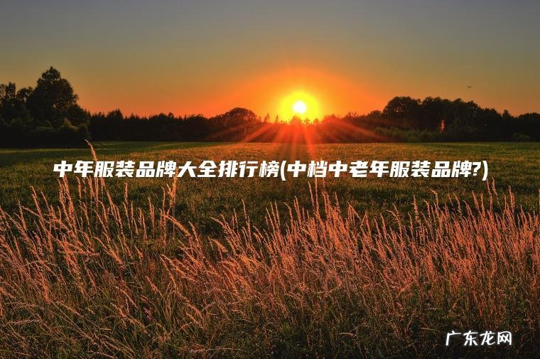 中年服装品牌大全排行榜(中档中老年服装品牌?)