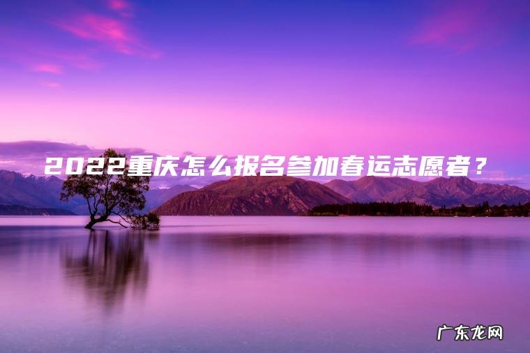 2022重庆怎么报名参加春运志愿者？