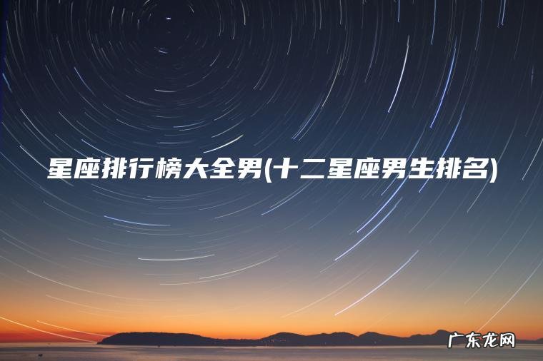 星座排行榜大全男(十二星座男生排名)