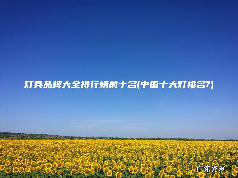 灯具品牌大全排行榜前十名(中国十大灯排名?)