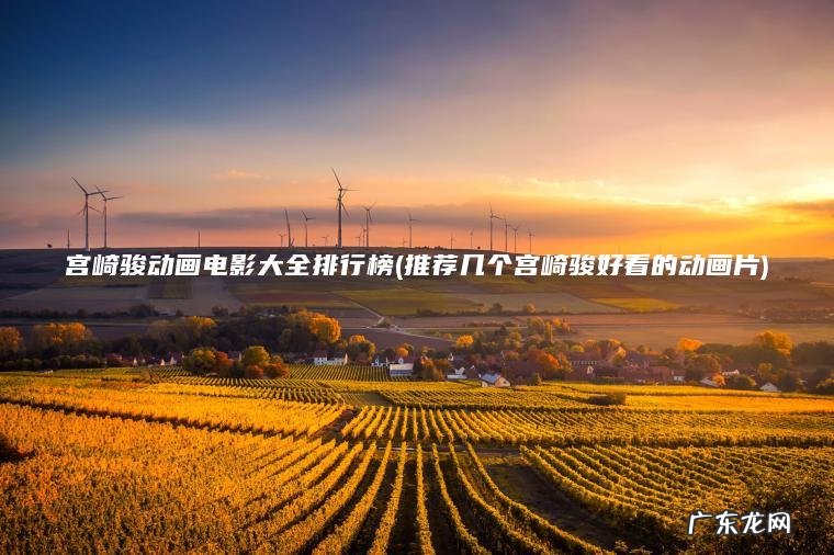 宫崎骏动画电影大全排行榜(推荐几个宫崎骏好看的动画片)