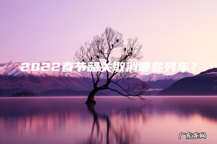 2022春节韶关取消哪些列车？