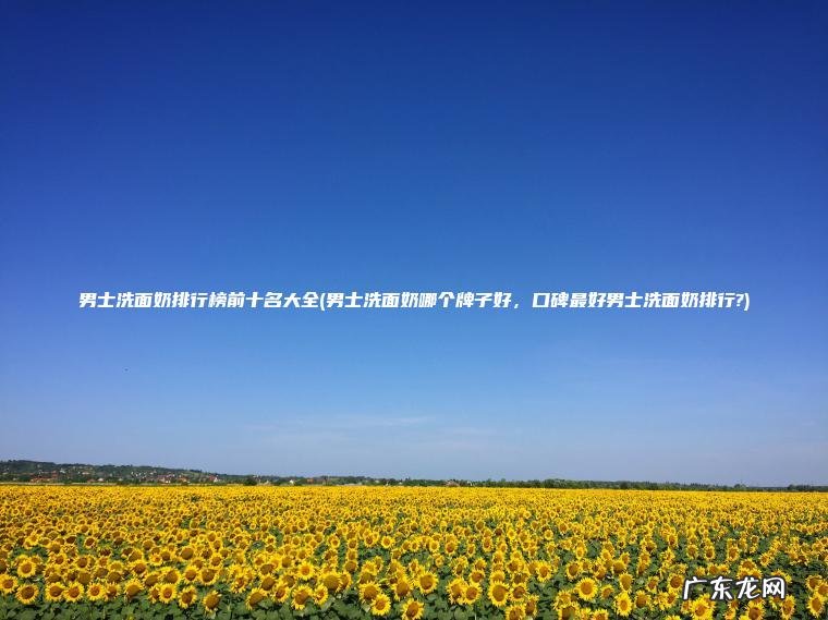 男士洗面奶排行榜前十名大全(男士洗面奶哪个牌子好 ， 口碑最好男士洗面奶排行?)