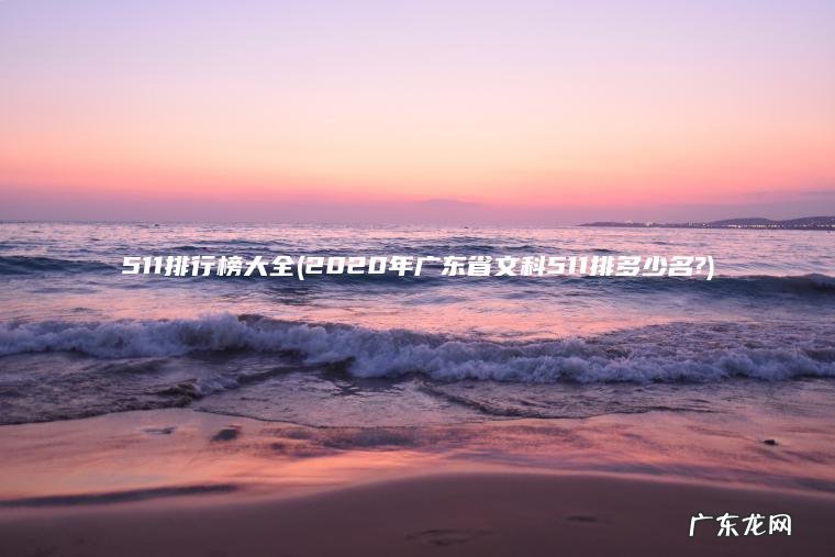 2020年广东省文科511排多少名? 511排行榜大全