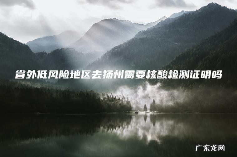 省外低风险地区去扬州需要核酸检测证明吗