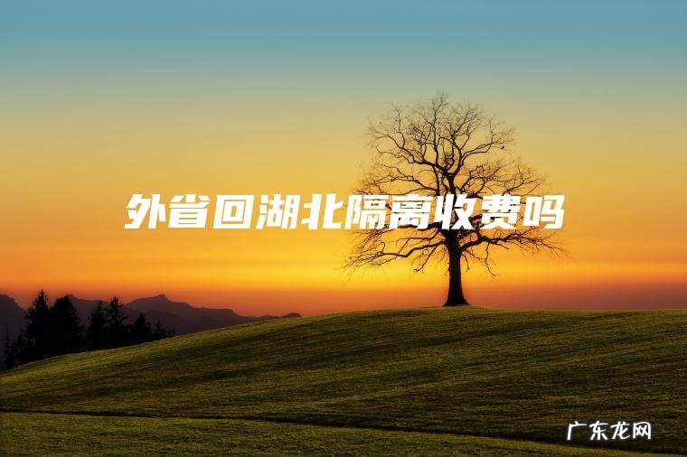 外省回湖北隔离收费吗