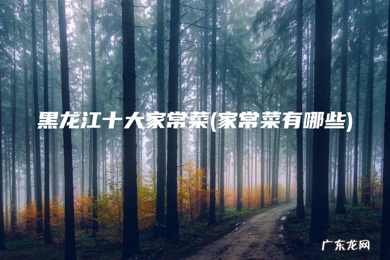黑龙江十大家常菜(家常菜有哪些)